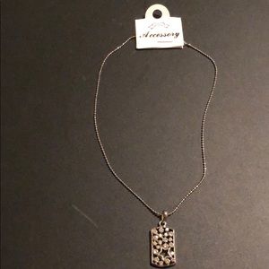 Silver necklace with star and jewels
